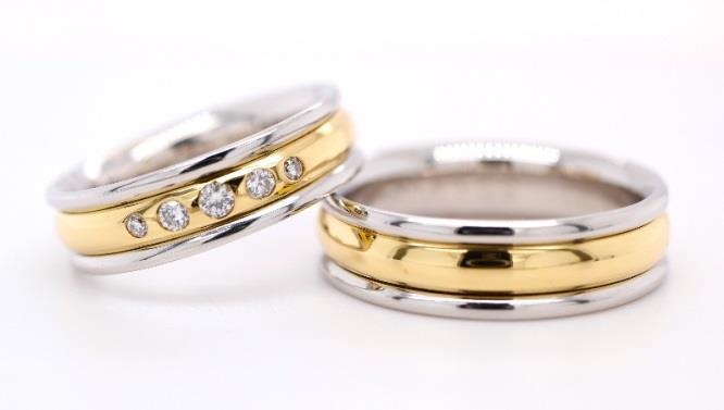 Modelo Bicolor Platino y Oro Amarillo